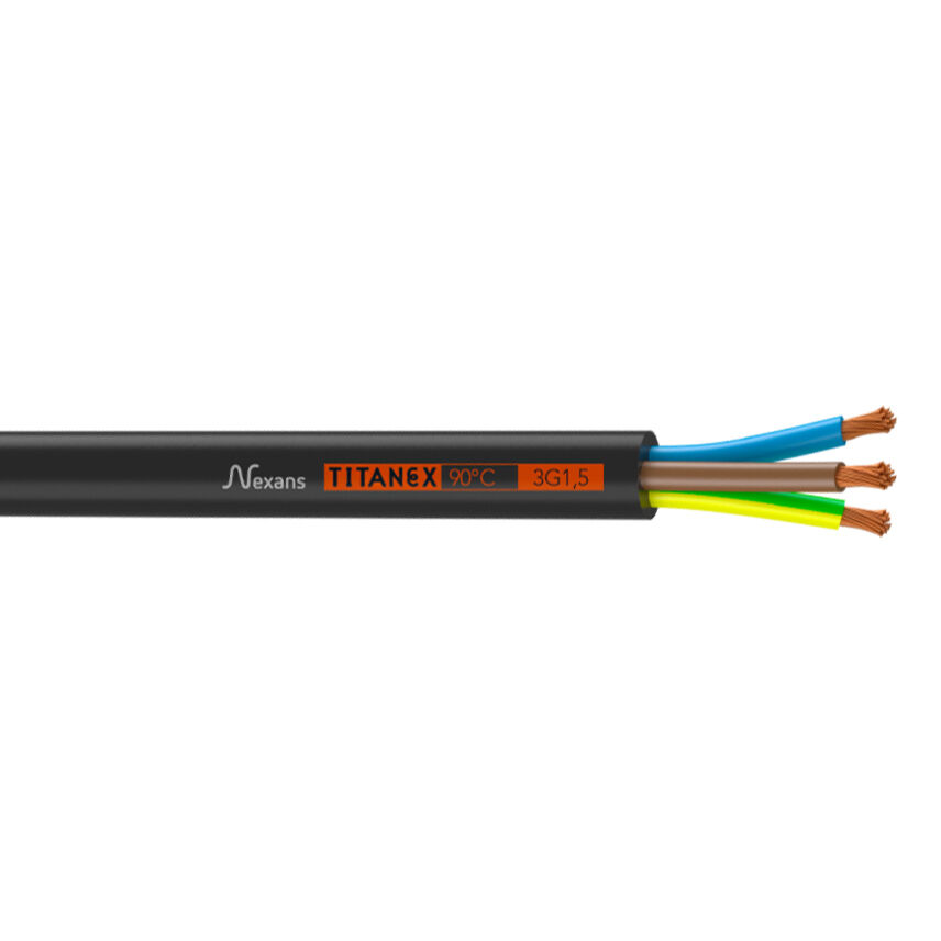 Titanex Gummikabel H07RN-F 3G 1,5mm² – 100 Meter Ring Für Den Außeneinsatz