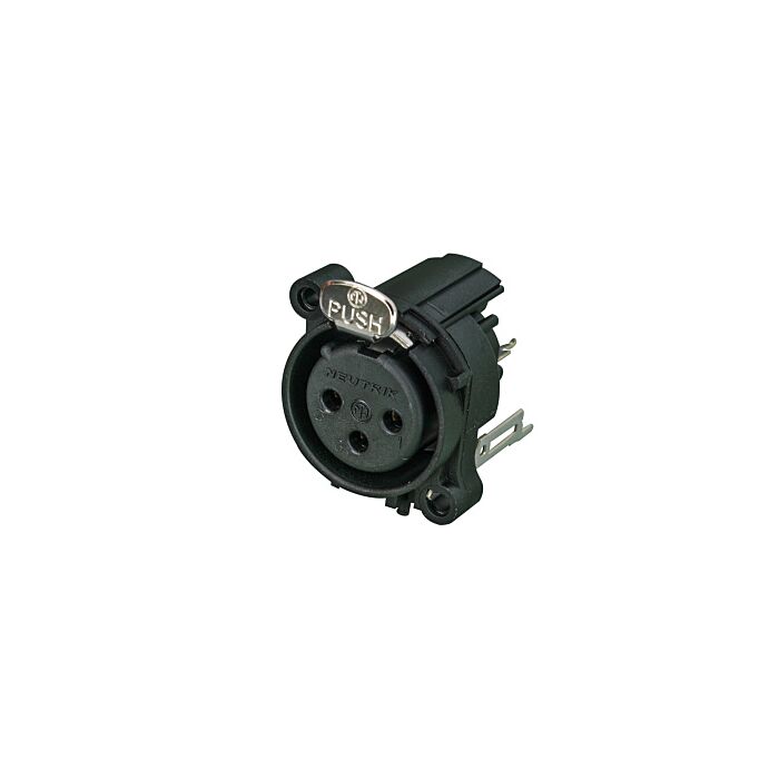 Neutrik XLR 3P Hun Chassisstik Plast PCB