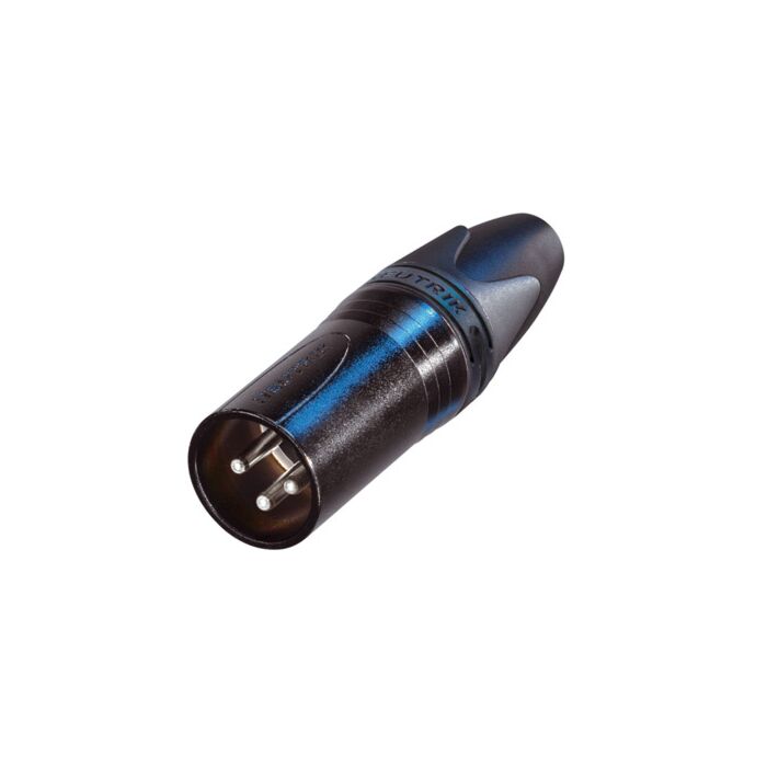 Neutrik 3P XLR Kabelstik - Han, Sort (100 stk.)
