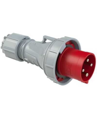 4P CEE Stik - 63A, Han, Rød