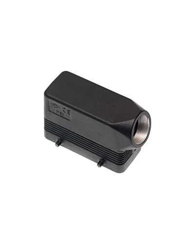 ILME 16 Pol Kabelhus m. 4 pegs, 1x PG21 Vinkel - Sort