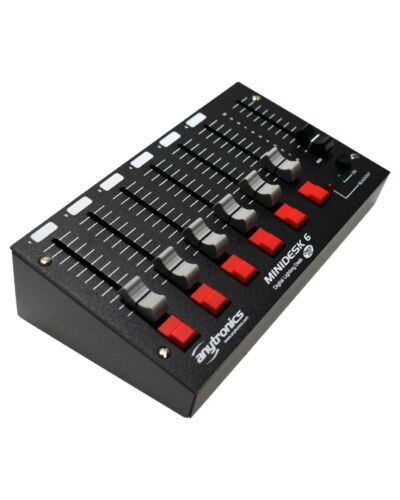 Anytronics 6 kanals faderpanel; MINIDESK 6 med DMX