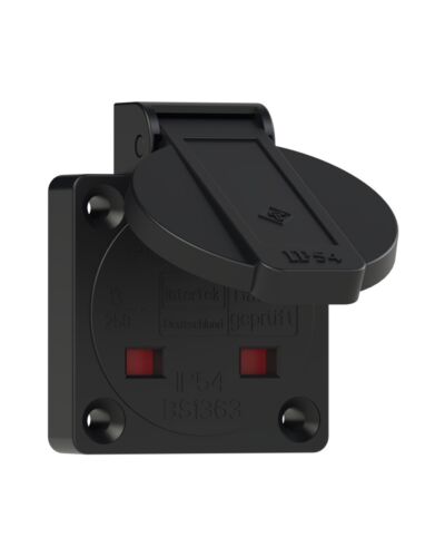 3 polet UK chassis stik - hun, sort