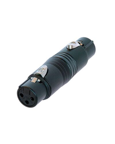 Neutrik NA3FF-B 3P XLR Adaptor - Hun/Hun - Sort