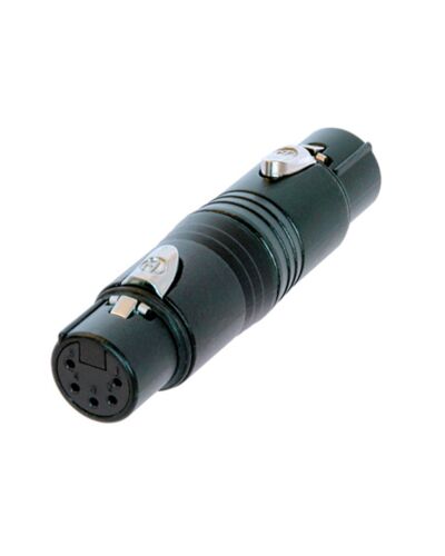 Neutrik NA5FF-B 5P XLR Adaptor - Hun/Hun, Sort