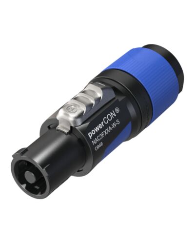 Neutrik NAC3FXXA-W-S-D -BULK- Powercon Kabelstik - Hun, Sort/Blå, Small, Ø6-12 mm