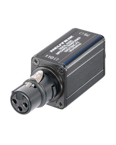 Neutrik NADITBNC-FX XLR Adaptor, BNC 75OHM -> XLR 3P Hun 110OHM