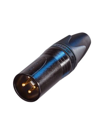 Neutrik 3P XLR Kabelstik - Han, Sort (100 stk.)