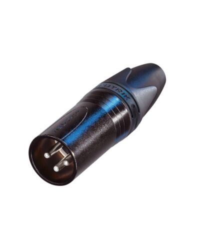 Neutrik 3P XLR Kabelstik - Han, Sort (100 stk.)