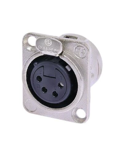 Neutrik NC4FDL1 4P XLR Chassis Stik - Hun, Blank