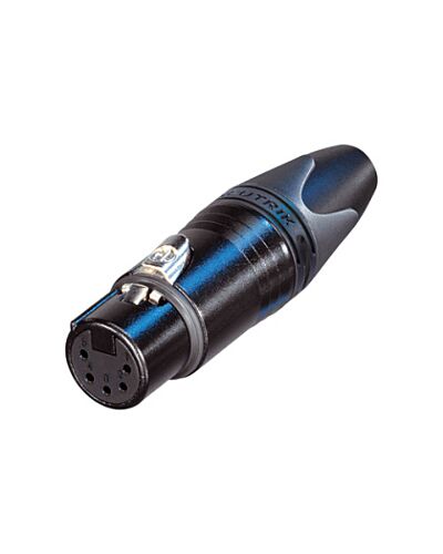 Neutrik 5P XLR Kabelstik - Hun, Sort (100 stk.)