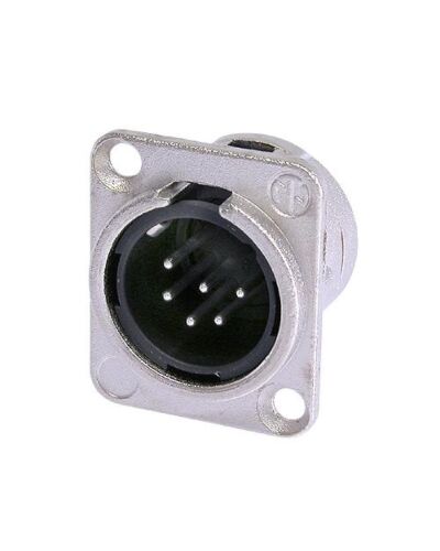 Neutrik 6P XLR Chassisstik - Han, Blank