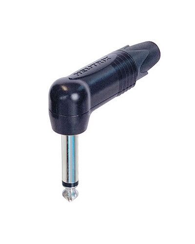 Neutrik NP2RX-BAG Jackstik Mono vinkel han, sort, 6,3 mm
