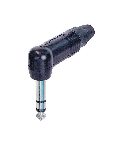 Neutrik NP3RX-BAG Jackstik Stereo Vinkel Han, Sort, 1/4, 6,3 mm 
