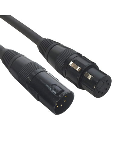 Accu-Cable XLR Han 5P -> XLR Hun 5P - Flere Længder 