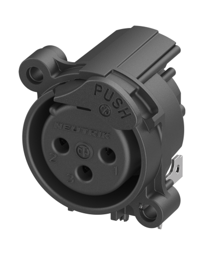 Neutrik NC3FAH2-DAE XLR 3P Hun Chassisstik Plast PCB Vinkel