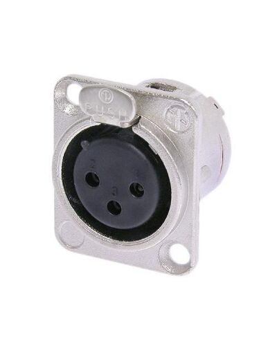 Neutrik NC3FD-L-1 3P XLR Chassisstik - Hun, Blank