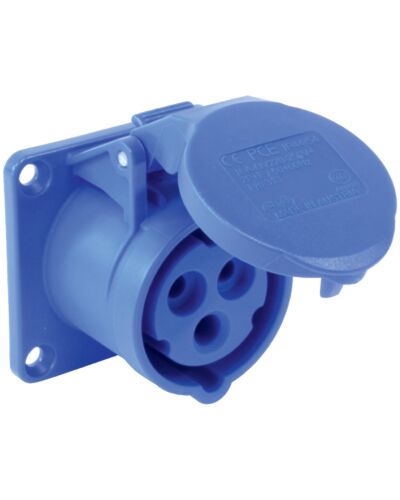3P CEE Chassis - 16A, Hun, Blå, 70 x 70mm