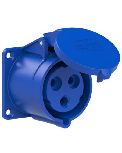 3P CEE Chassis - 32A, Hun, Blå, 70 x 70mm