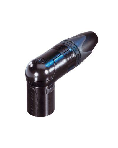 Neutrik 3 Polet XLR Vinkel Kabelstik - Hun, Sort