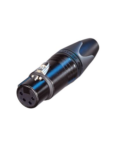 Neutrik NC4FXX-BAG 4P XLR Kabelstik - Hun, Sort