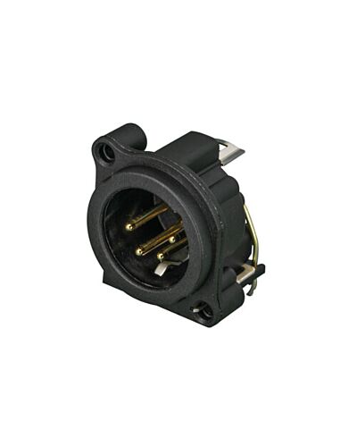 Neutrik NC4MAH XLR 4P Han Chassisstik Plast PCB Vinkel