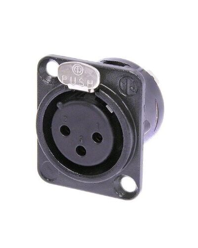 Neutrik NC3FD-L-BAG-1 3P XLR Chassisstik - Hun, Sort