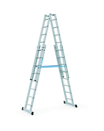 Zarges 4-delt Wienerstige 4,05m. 4x8 Trin (Stilbar højde)