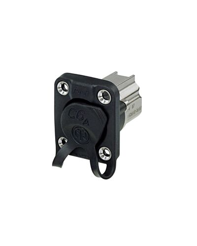 Neutrik NE8FDX-Y6-W CAT6A Chassis Stik, Sort