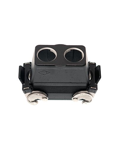 ILME 16 Pol Kabelhus m. 2 bøjler, 2x PG21- Sort