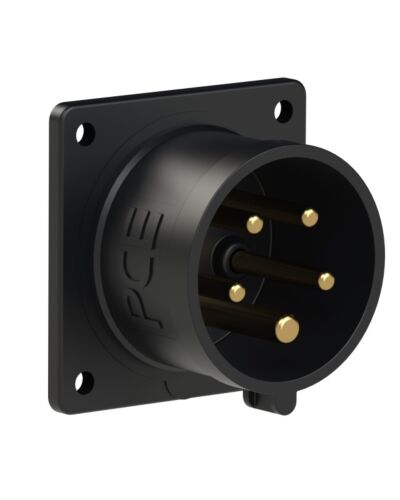 5P CEE Chassis - 16A, Han, Sort, 70 x 70mm