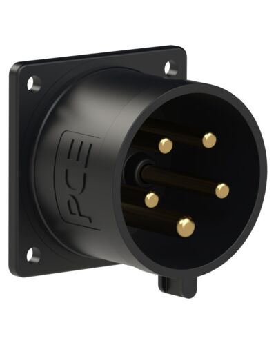 5P CEE Chassis - 32A, Han, Sort, 70 x 70mm