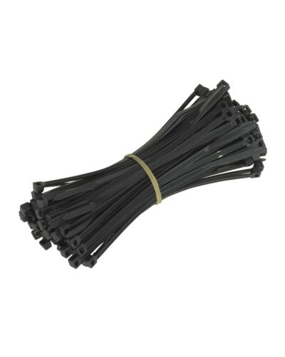 Kabelbindere - 200 x 4,8mm Sort (100 stk)