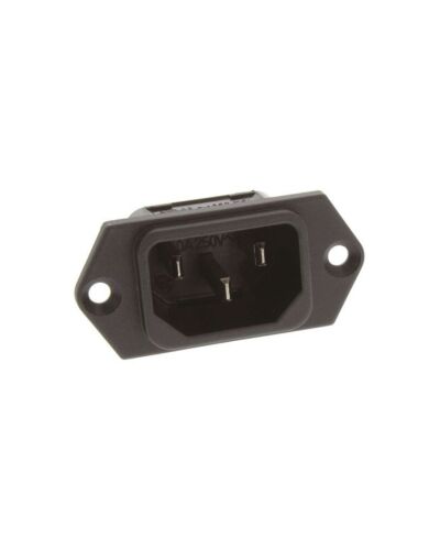 IEC 3P 10A Han for Panelmontering - Sort, C14