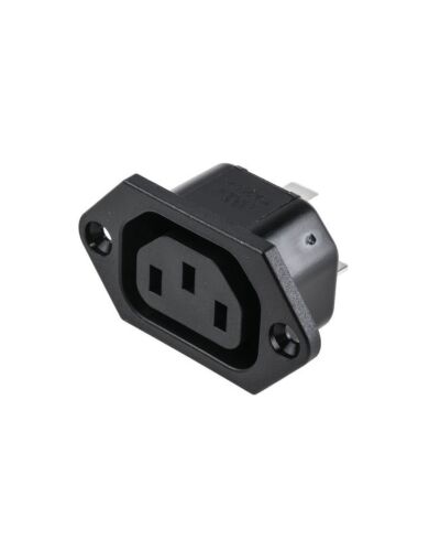 IEC 3P 10A Hun for Panelmontering - Sort, C13