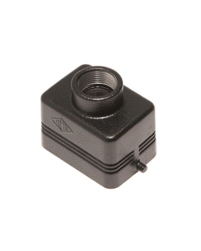 6P ILME Kabelhus m/ 2 pegs og 1x PG16 lige indgang - Sort