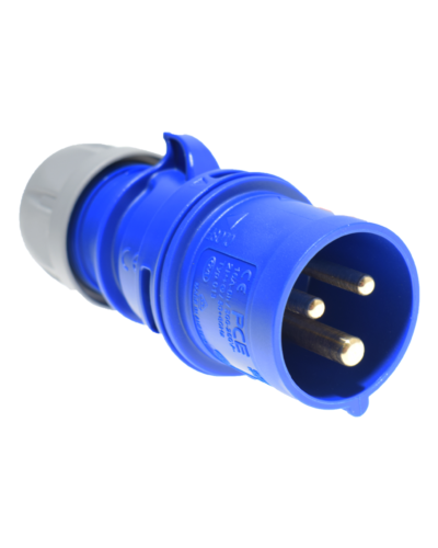 3P CEE Stik - 16A, Han, Blå