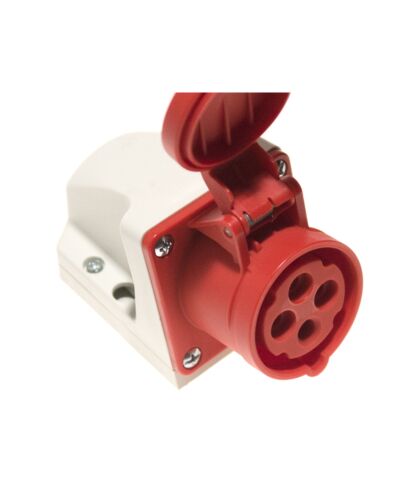 4P CEE stik til vægmontering - Hun, 16A, Rød