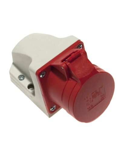 5P CEE stik til vægmontering - 16A, Hun