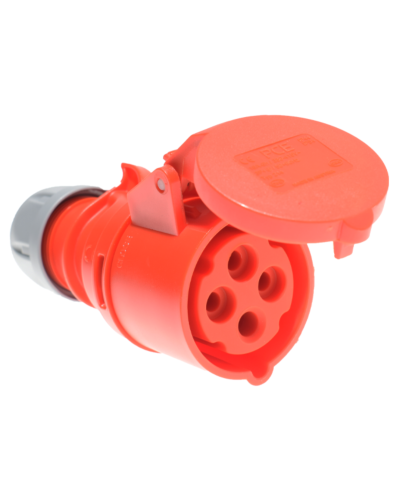 4P CEE Stik - 16A, Hun, Rød