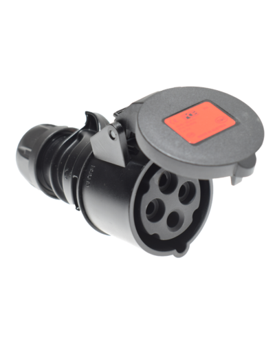 4P CEE Stik - 16A, Hun, Sort