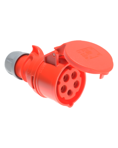 5P CEE Stik - 16A, Hun, Rød