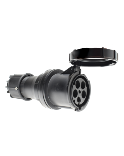 5P CEE Stik 125A, Hun, Sort