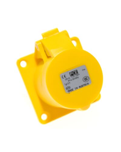 4P CEE Chassis Stik - 16A, Hun, Gul 70 x 70 mm