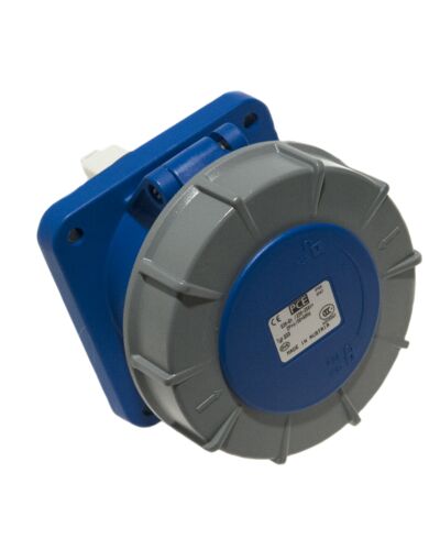 3P CEE Chassis - 63A, Hun, Blå, 100 x 100mm