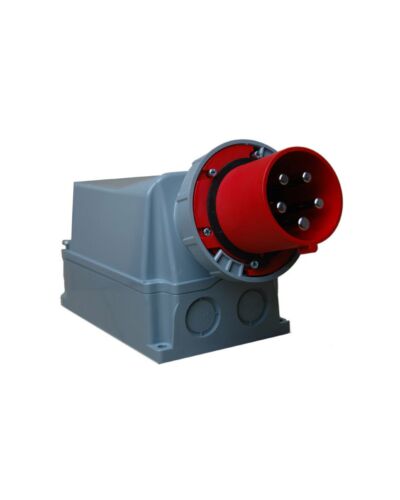 5P CEE Stik til vægmontering - 125A, Han, Rød