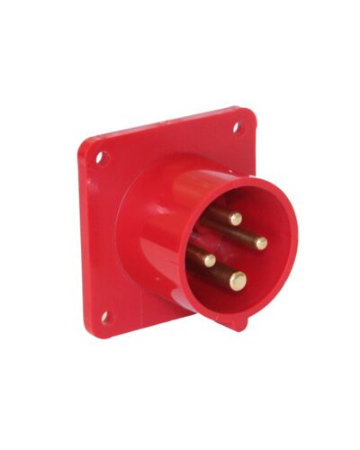 4P CEE Chassis - 16A, Han, Rød, 70 x 70mm