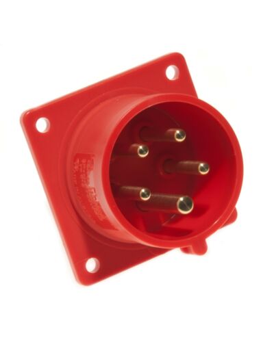 5P CEE Chassis - 16A, Han, Rød, 70 x 70mm