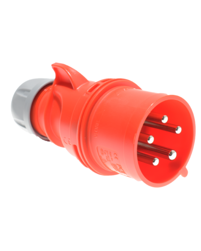 5 Polet CEE Fasevender - 32A, Han, Rød