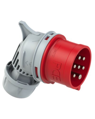 7P CEE Stik - 32A, Han, Rød, IP44, Vinkel
